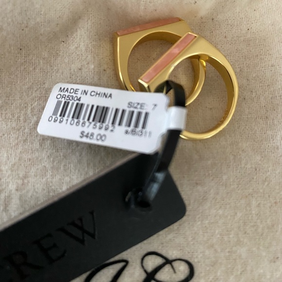 J. Crew Semiprecious Stone Triangle-Prism Ring Set - Picture 6 of 10